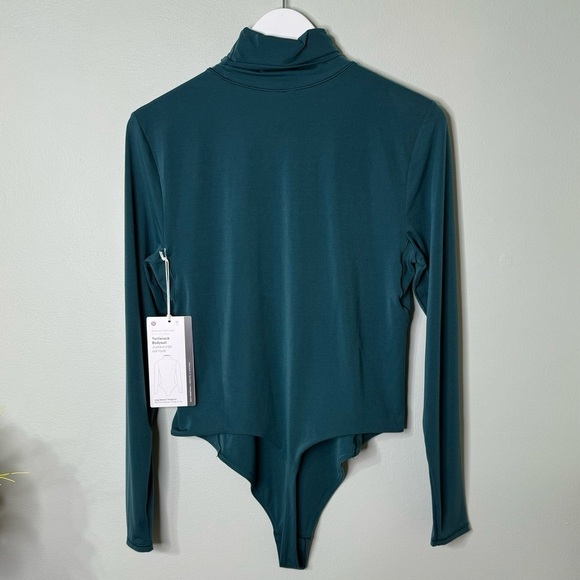 Lululemon Wundermost Ultra Soft Nulu Turtleneck Bodysuit Storm Teal XL NWT - Picture 8 of 14